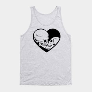 Skull Lovers Heart Tank Top